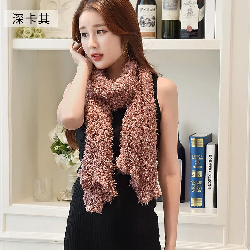 Luxury Brand Fashion Winter Warm  Magic Scarf Multipurpose Plush Feeling 35 Colors Soft Comfortable Pashmina Shawls And Capes