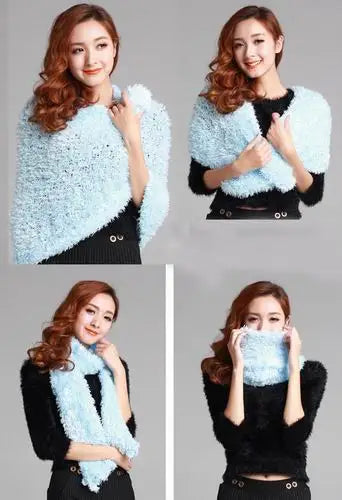 Luxury Brand Fashion Winter Warm  Magic Scarf Multipurpose Plush Feeling 35 Colors Soft Comfortable Pashmina Shawls And Capes