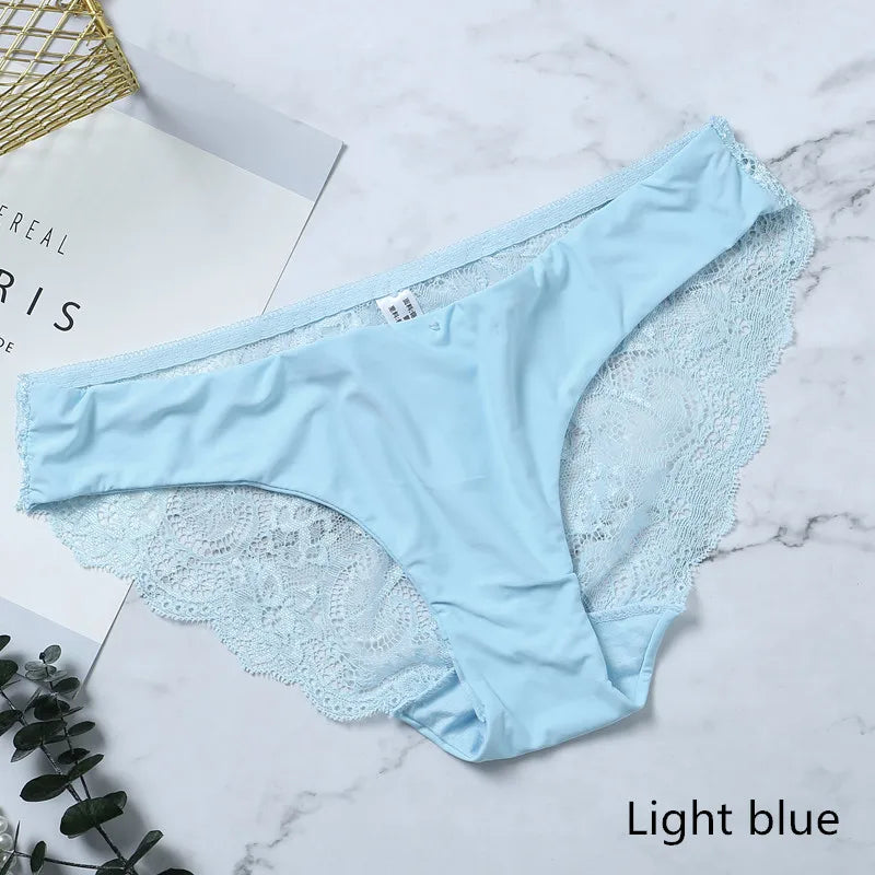 Lace Women's Panties Sexy Female Underwear Seamless Ladies Briefs Low-rise Lingerie Soild Panty Girls Briefs Tangas Slip Femme