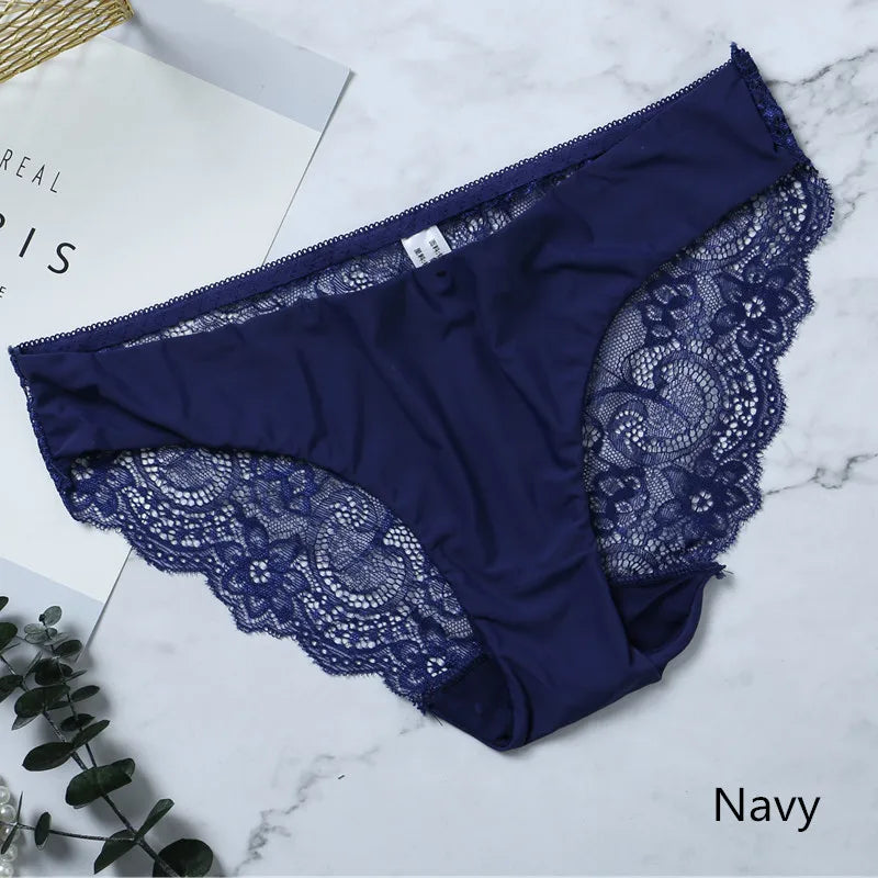 Lace Women's Panties Sexy Female Underwear Seamless Ladies Briefs Low-rise Lingerie Soild Panty Girls Briefs Tangas Slip Femme