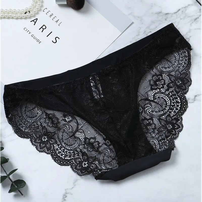 Lace Women's Panties Sexy Female Underwear Seamless Ladies Briefs Low-rise Lingerie Soild Panty Girls Briefs Tangas Slip Femme