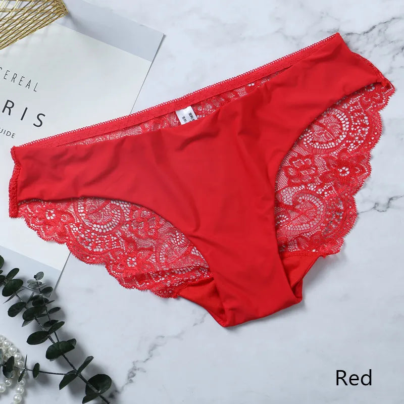 Lace Women's Panties Sexy Female Underwear Seamless Ladies Briefs Low-rise Lingerie Soild Panty Girls Briefs Tangas Slip Femme