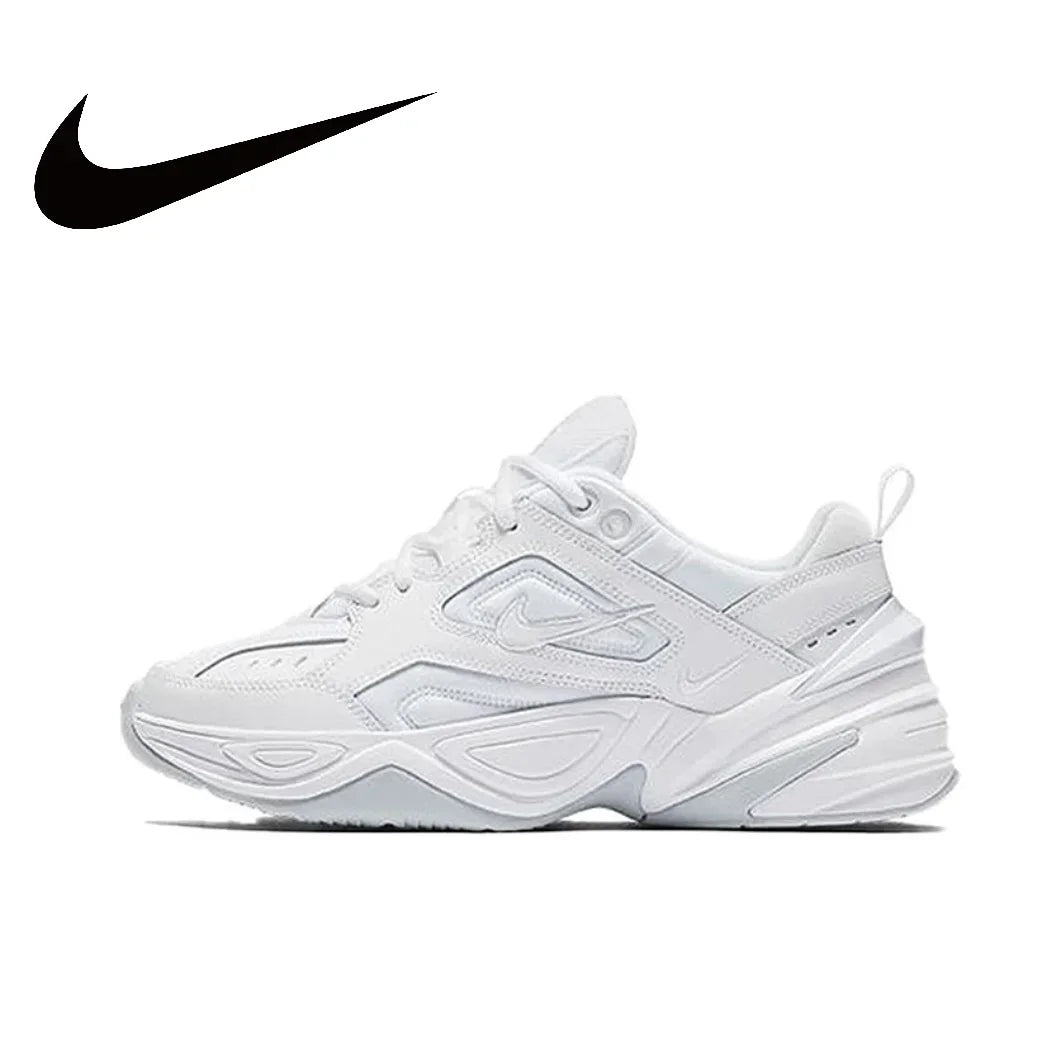 Nike M2K Tekno Low Classic Retro Casual Running Shoes Women's Shock Absorption Anti slip Sneakers Khaki