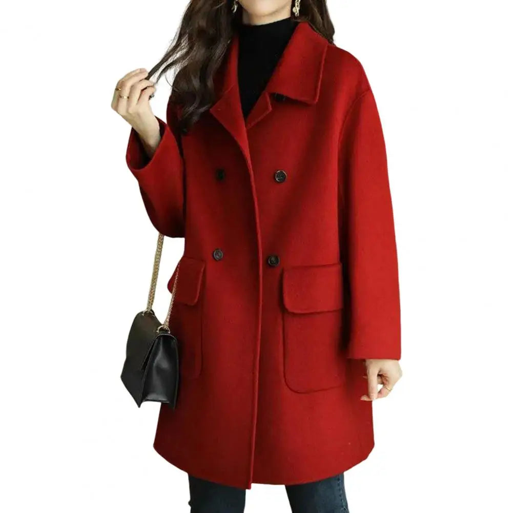 Autumn Winter Woolen Coat For Women Thickening Korean Fashion Warm Blazers Jackets Coats Women Clothing