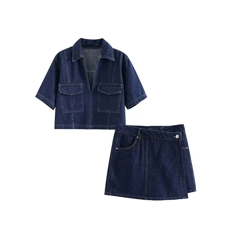 Chic Denim Co-Ord Set for Women