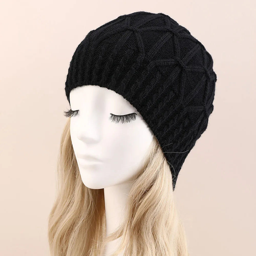 Fashion New Women Beanies Skullies Hat Cap Lady Spring Autumn Winter Solid Knitted Hollow Out Casual Bone Soft Cap Hat For Women