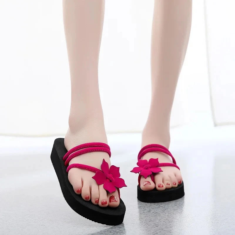 Summer Women Slippers Outdoor Light Weight Cool Shoes Indoor House Ladies Flat Flip-flop Black Non-slip Basic Home Sandals