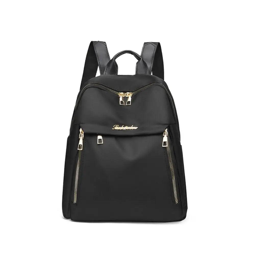 Unisex Black Oxford Backpack