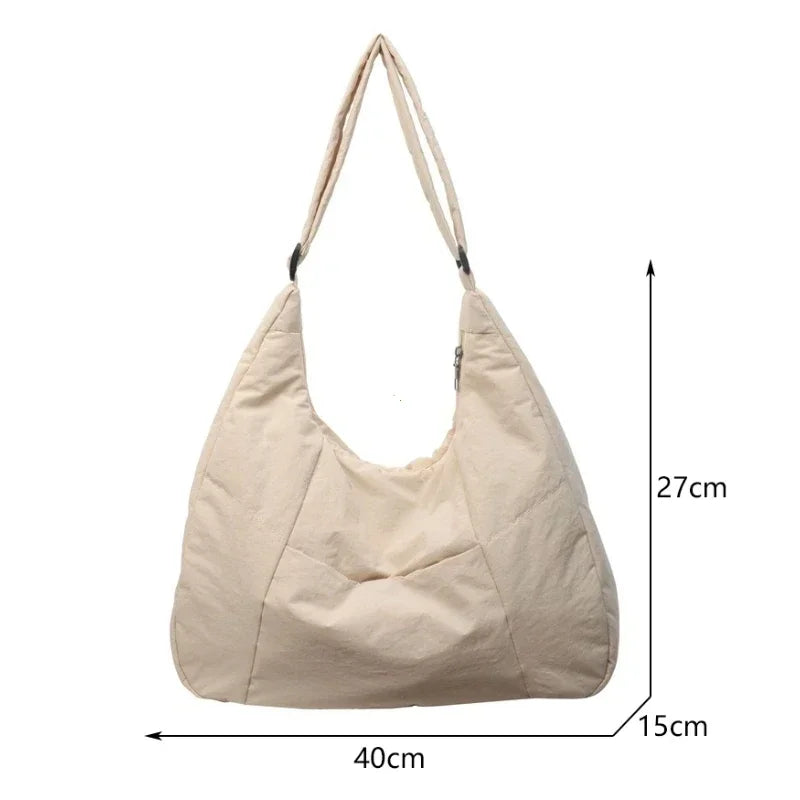 Fashionable Women's Soft Fabric Shoulder Bag