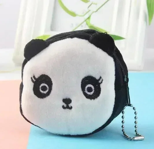 Animal Shape Plush Coin purse Headphone Bag Zipper Money Duck Women Coin Wallet Bag Kawai Card Key Money Coin Purse Bags Gift