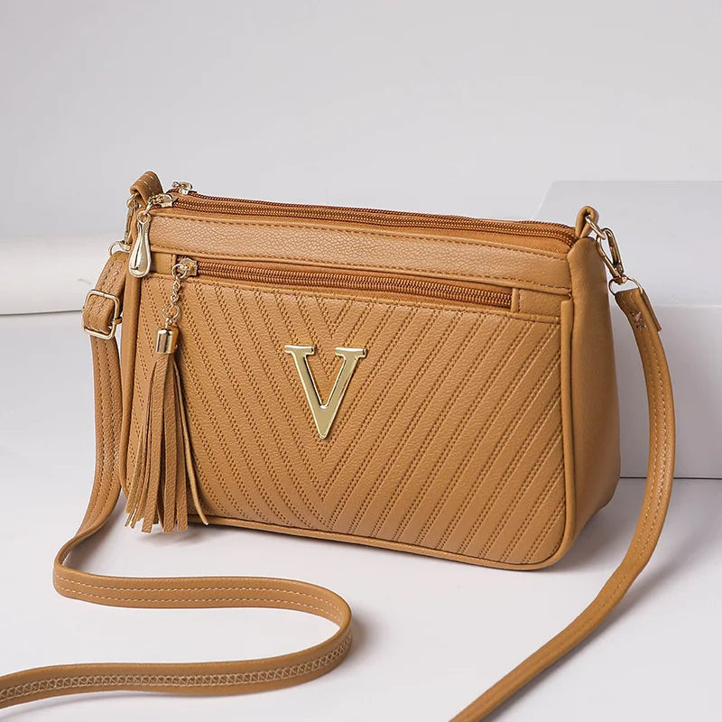 Women's Middle-aged Crossbody Bag Korean Version 2024 Spring/summer Fashion Trend Single Shoulder Bag Change Mobile Phone Purse