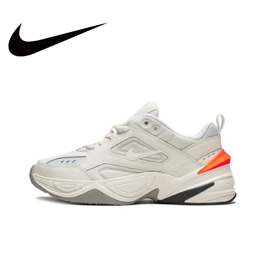 Nike M2K Tekno Low Classic Retro Casual Running Shoes Women's Shock Absorption Anti slip Sneakers Khaki