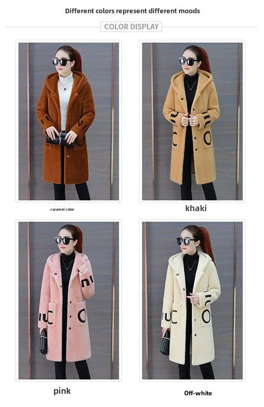 Stylish Women's Medium-Length Woolen Jacket