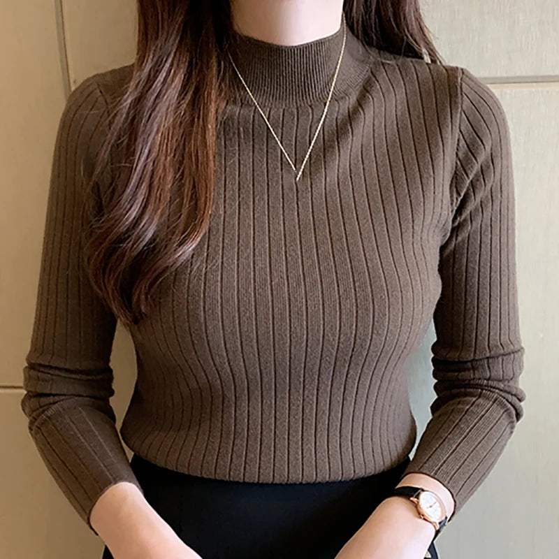 Women's Slim Fit Cashmere Knitted Sweater