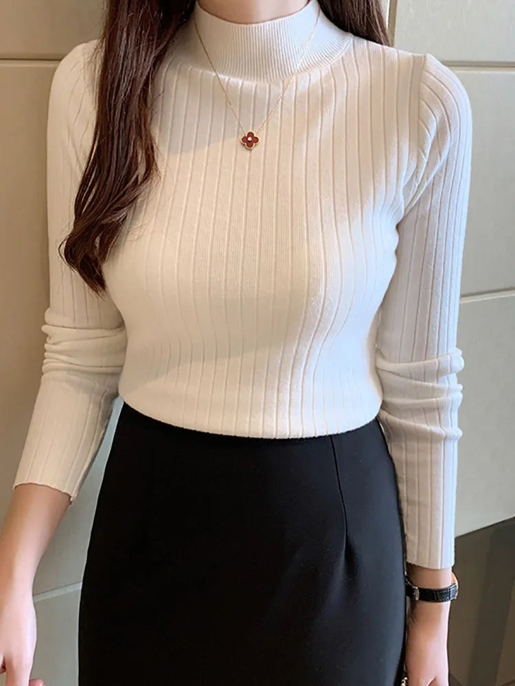 Women's Slim Fit Cashmere Knitted Sweater