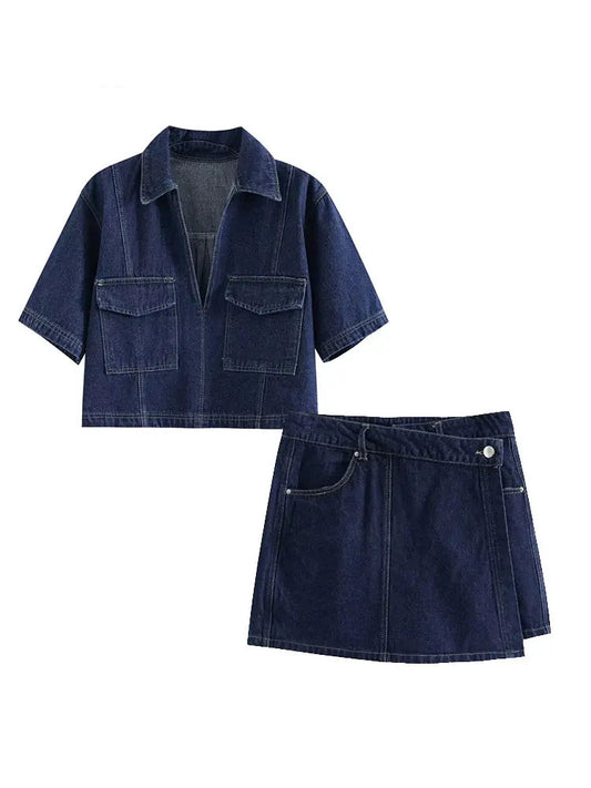 Chic Denim Co-Ord Set for Women