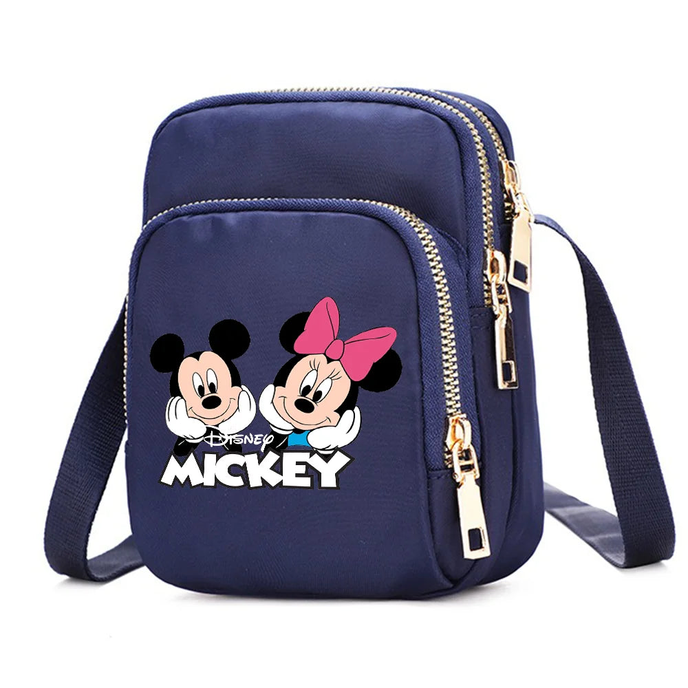 Mickey Minnie Mouse Women Shoulder Bags Cell Phone Purse Crossbody Shoulder Strap Handbag Female Girls Bags Teenagers Bag Gift