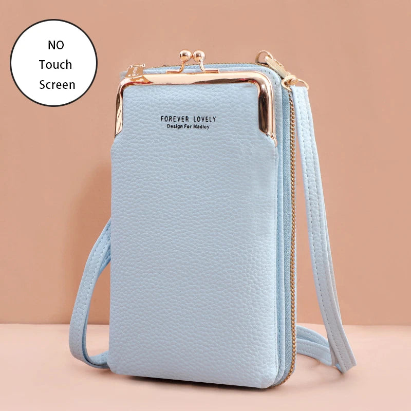 Buylor Women's Handbag Touch Screen Cell Phone Purse Shoulder Bag Female Cheap Small Wallet Soft Leather Crossbody сумка женская