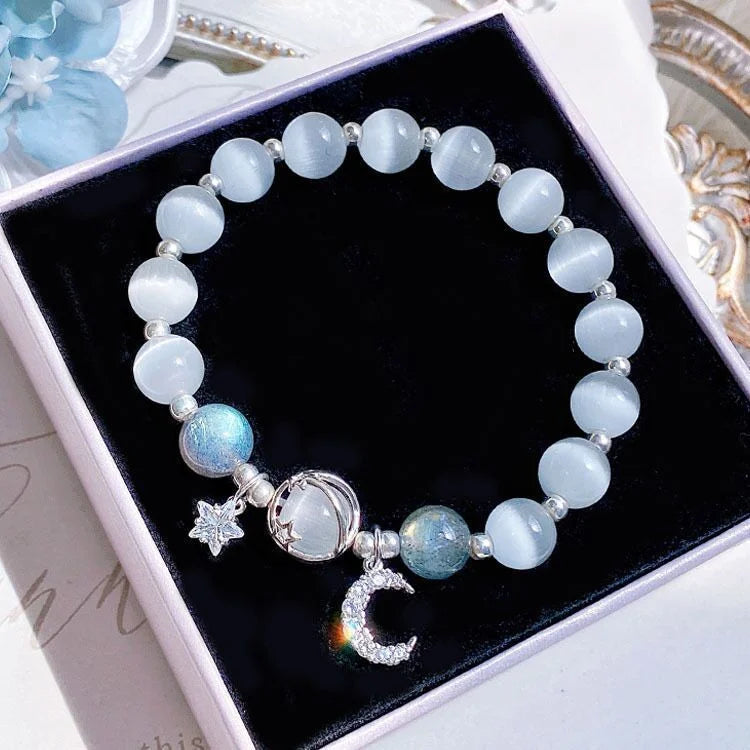 New Simple Beads Crystal Bracelet For Women Girls Korean ins Flower Fox Feather Tassel Bracelets Best Friend Jewelry Gifts 2024