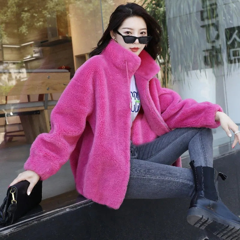 Trendy Women’s Coral Fleece Winter Coat