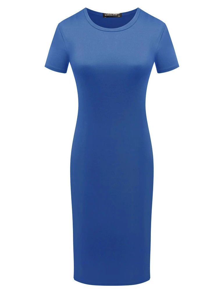 Sexy Elegant Bodycon Midi Dress – Slim Fit Pencil Dress for Women