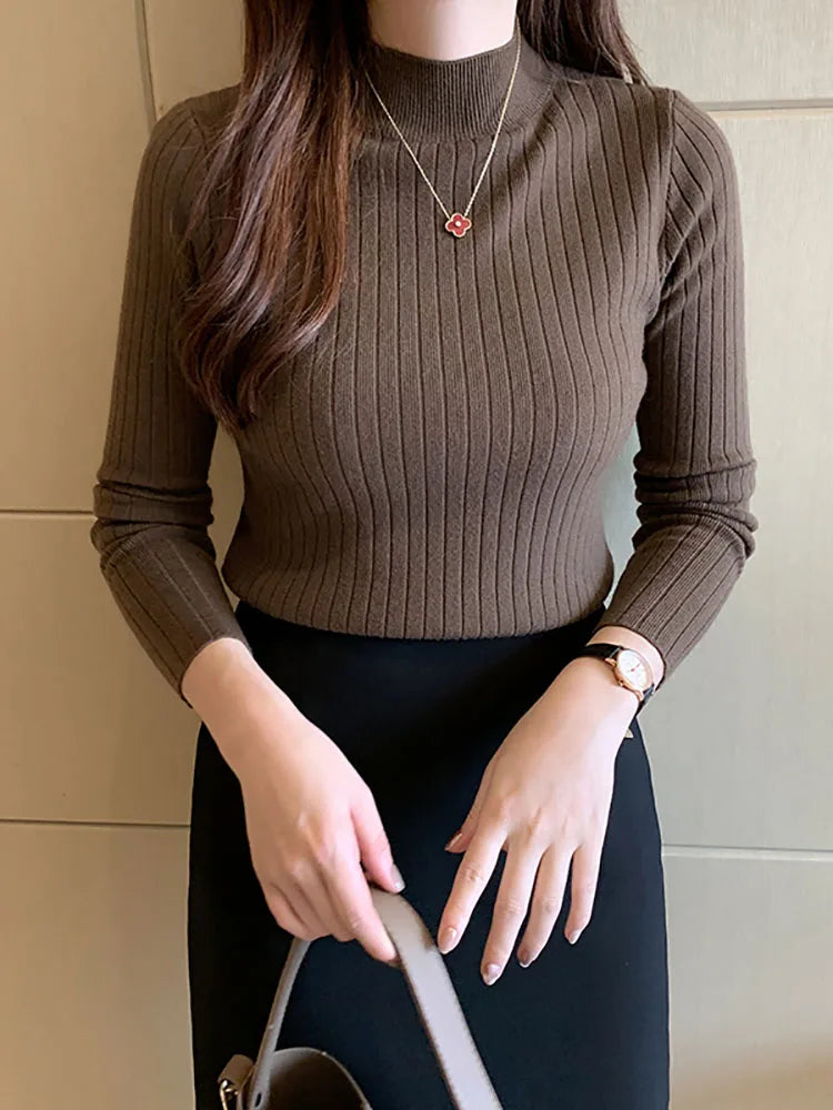 Women's Slim Fit Cashmere Knitted Sweater