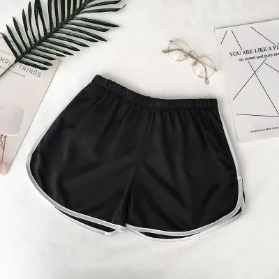 Simple Women Casual Shorts Patchwork Body Fitness Workout Summer Shorts Female Elastic Skinny Slim Beach Egde Short Hot