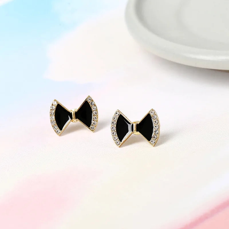 925 silver needle Cute Heart Bling Zircon Stone Rose Gold Stud Earrings for Women Fashion Simplicity Jewelry 2022 New Gift