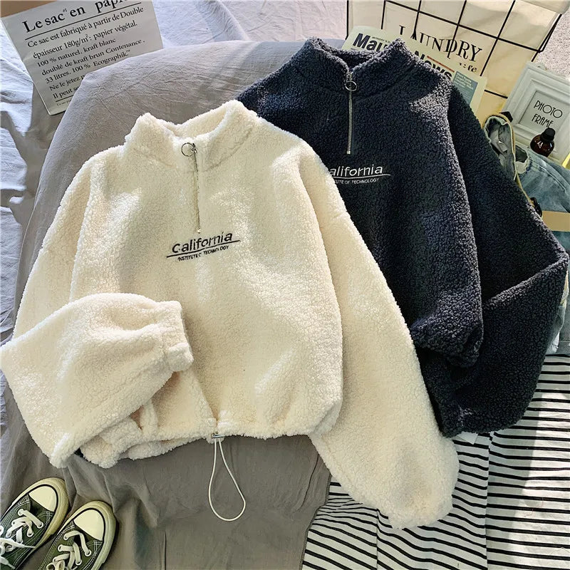 fluffy Cropped Hoodies