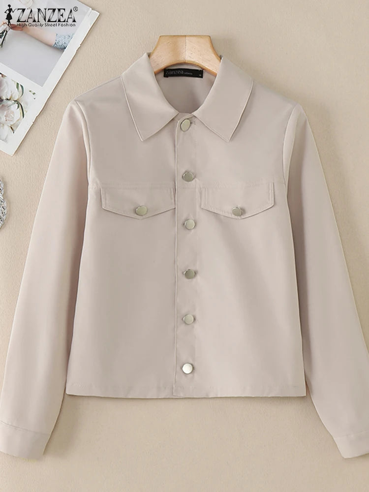 Women’s Fashion Lapel Neck Jacket for Autumn/Spring