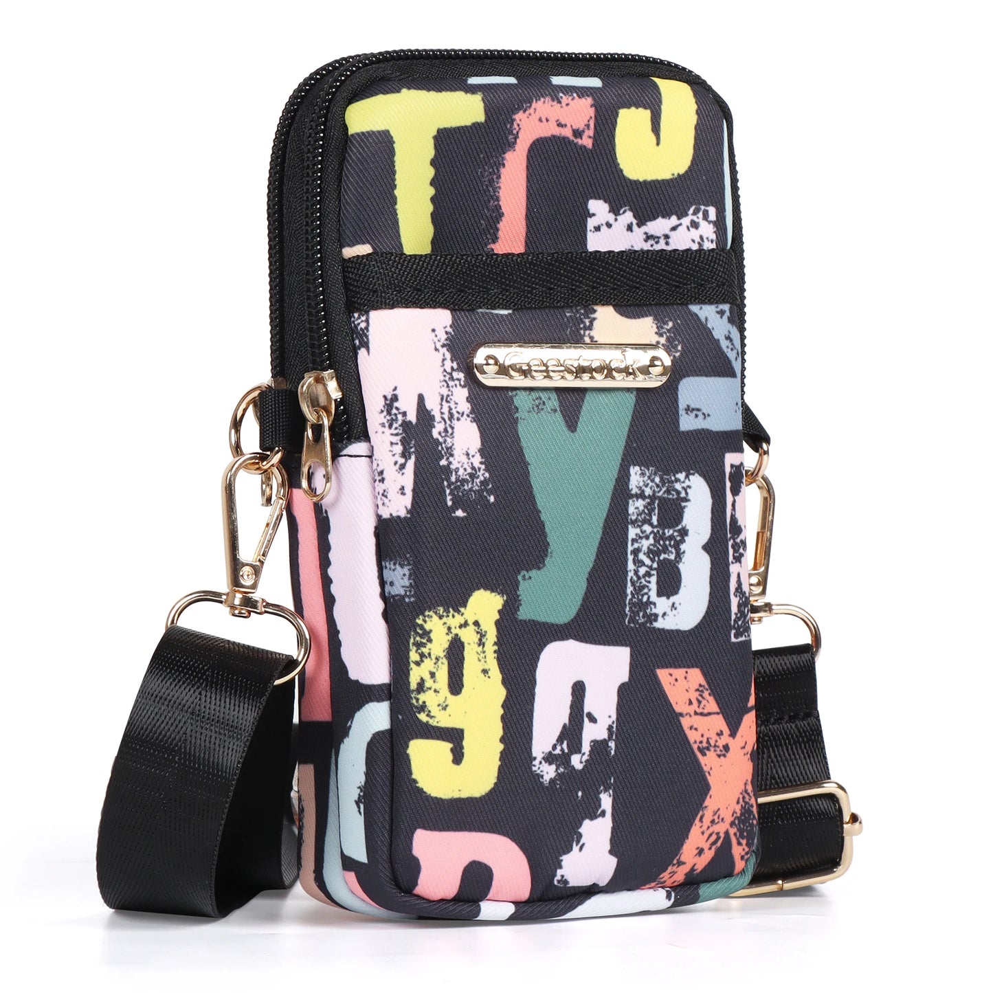 Buylor New Mobile Phone Crossbody Bags for Women Fashion Women Shoulder Bag Cell Phone Pouch With Headphone Plug 3 Layer Wallet