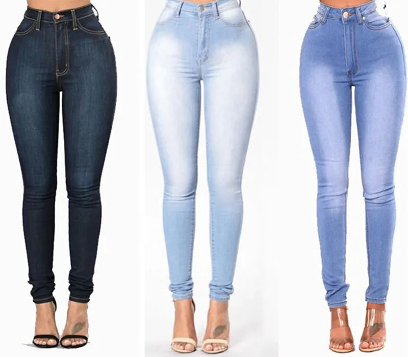 Bleached Distressed Women Pencil Denim Pants Ankle Length Jeans Skinny Washed Pockets High Waist Jean Zipper Fly Casual 2024