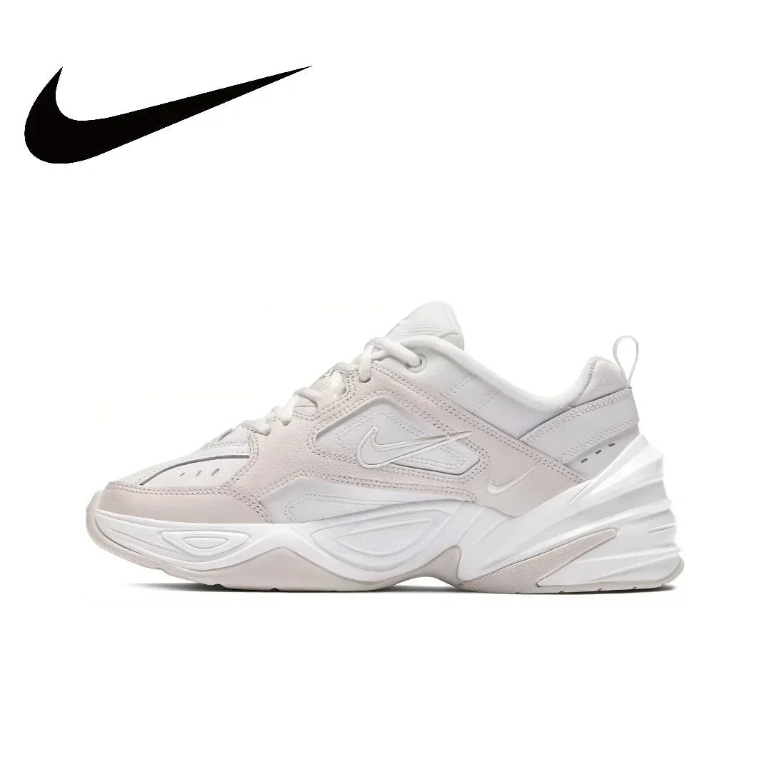 Nike M2K Tekno Low Classic Retro Casual Running Shoes Women's Shock Absorption Anti slip Sneakers Khaki