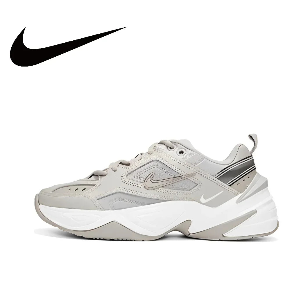 Nike M2K Tekno Low Classic Retro Casual Running Shoes Women's Shock Absorption Anti slip Sneakers Khaki