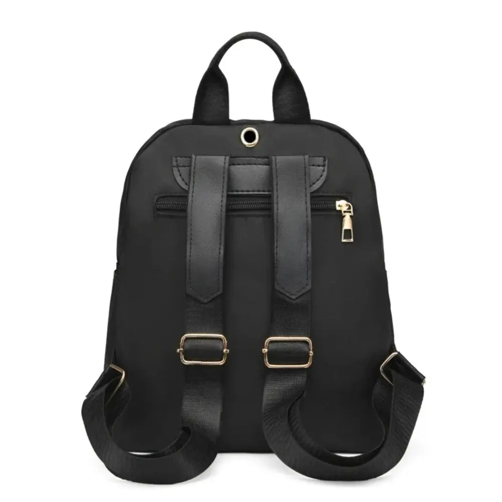 Unisex Black Oxford Backpack