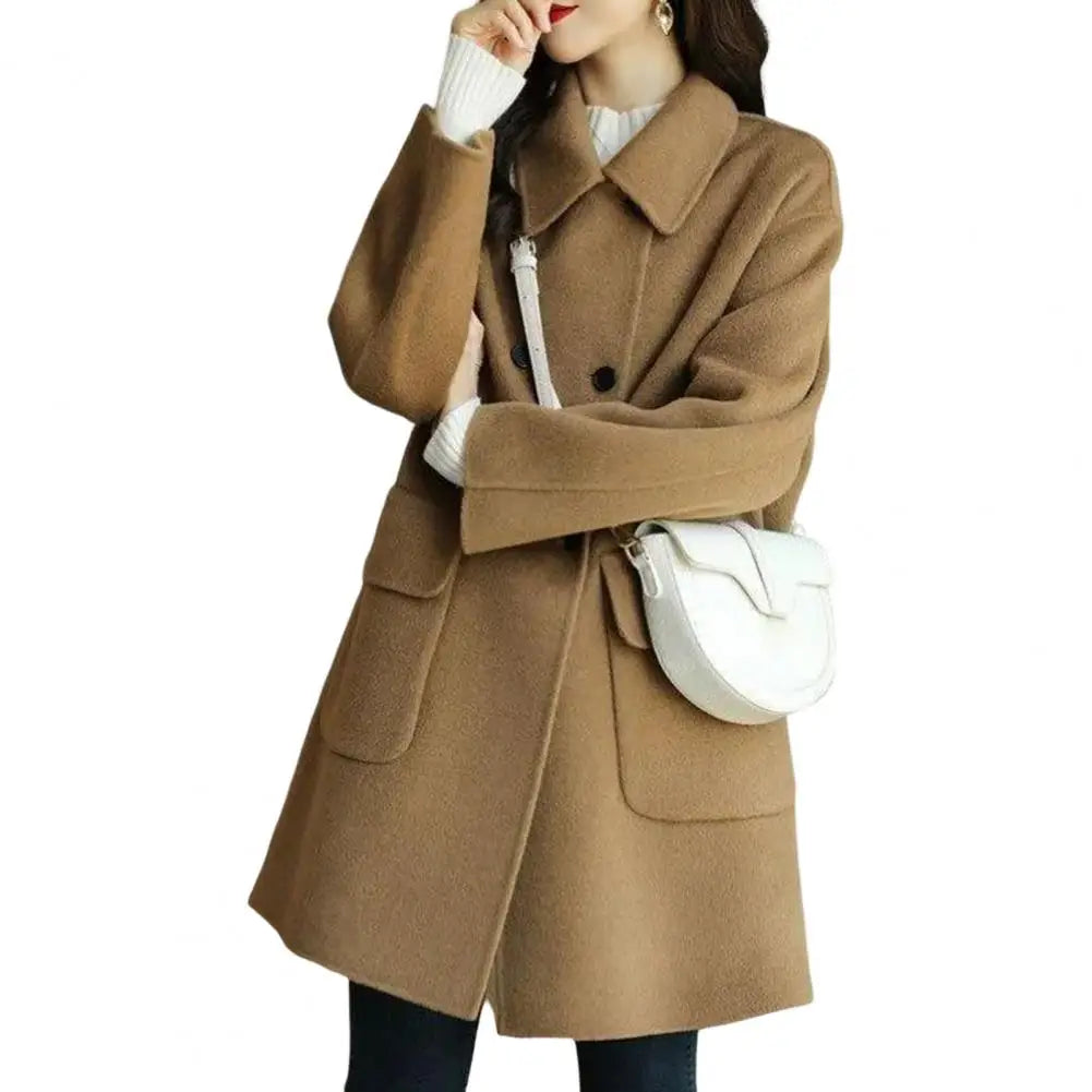 Autumn Winter Woolen Coat For Women Thickening Korean Fashion Warm Blazers Jackets Coats Women Clothing