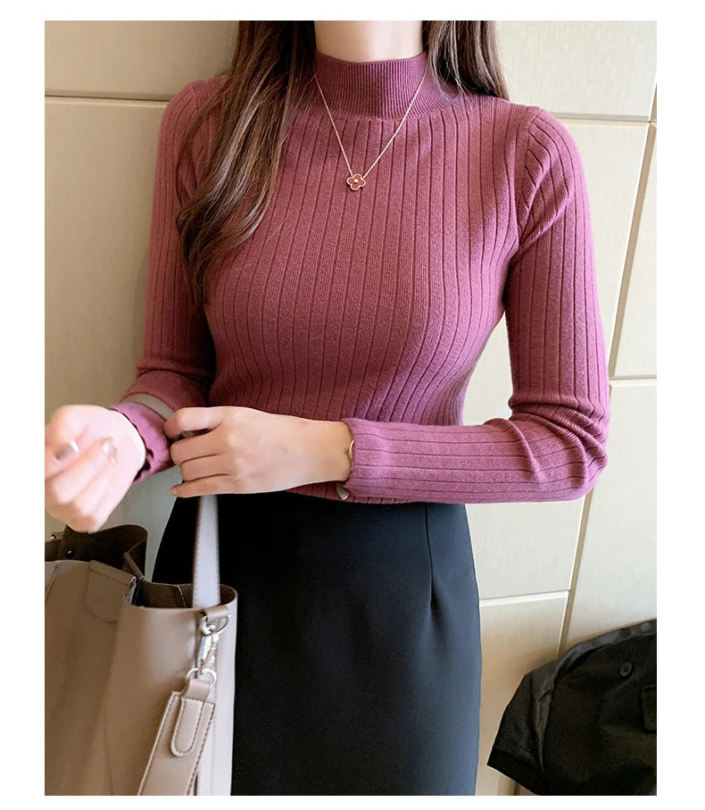 Women's Slim Fit Cashmere Knitted Sweater