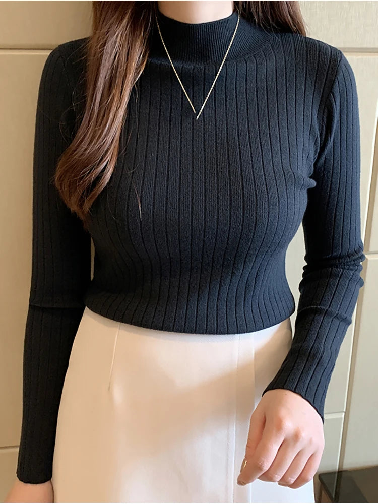 Women's Slim Fit Cashmere Knitted Sweater