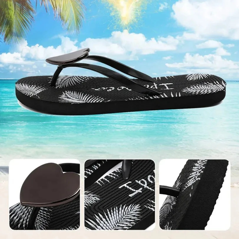 House Slipper Women Heart Love Cloud Sandals Summer Flip Flops Beach Slides Casual Home Shoes Platform Bathroom Flat Female