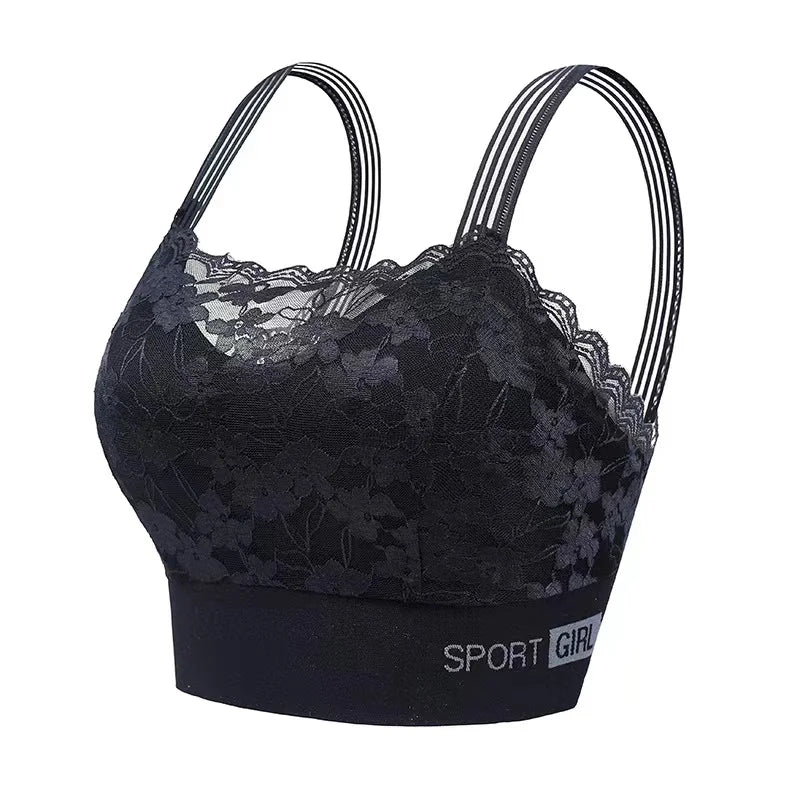 New Sexy Lace Ladies Bra Small Chest Gathered Anti-sagging Sports Beautiful Back Women's Underwear Shockproof Wrapped Chest