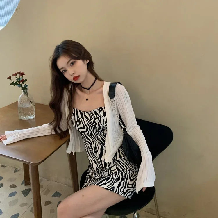 Zebra Print Sexy Tank Dress