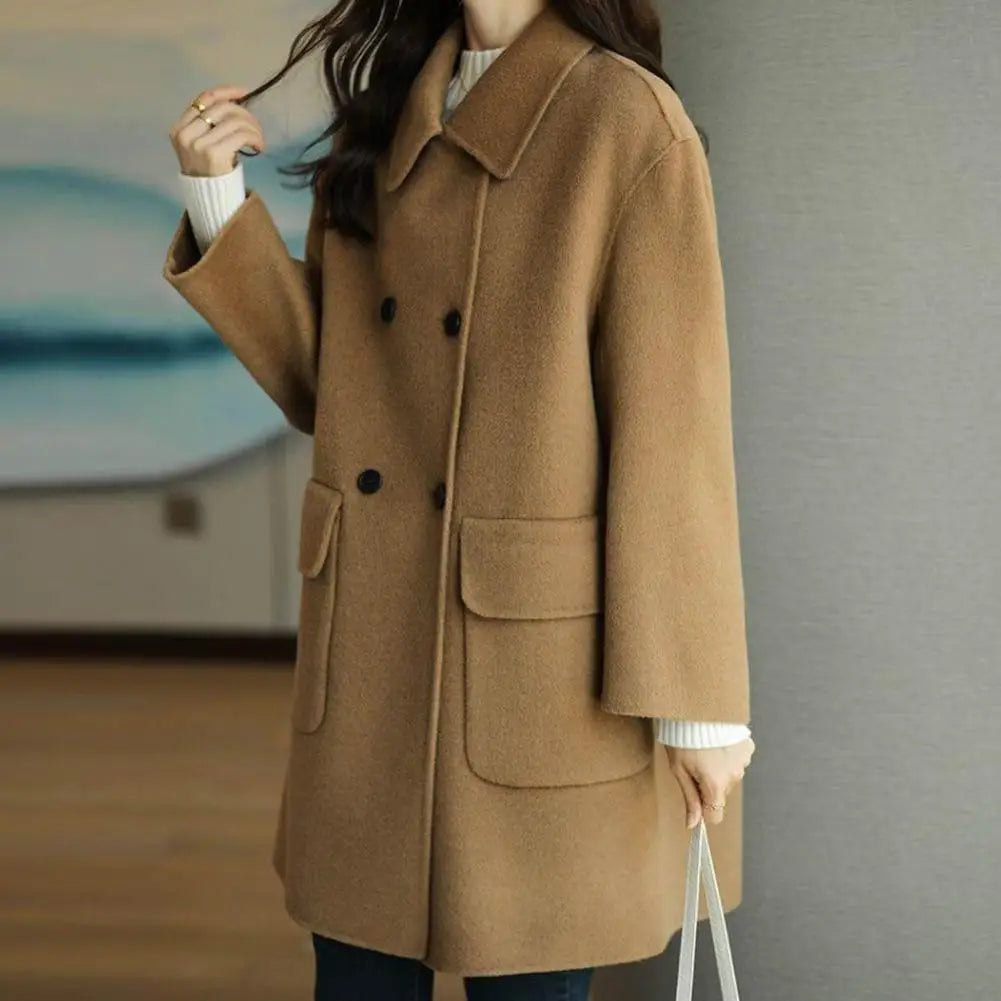 Autumn Winter Woolen Coat For Women Thickening Korean Fashion Warm Blazers Jackets Coats Women Clothing