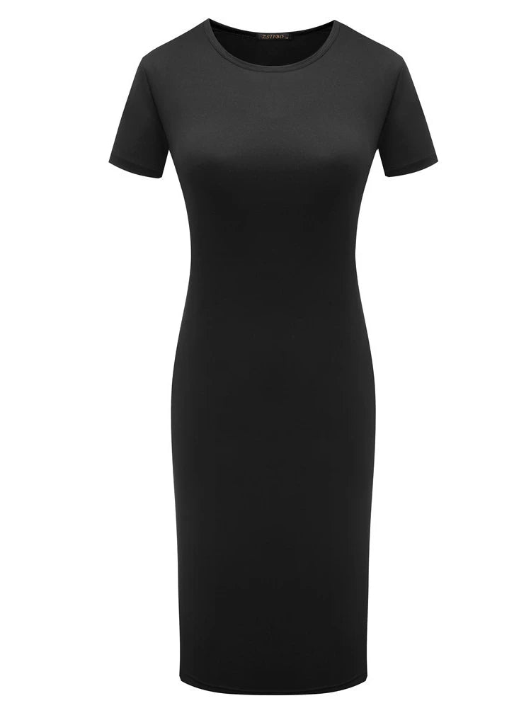 Sexy Elegant Bodycon Midi Dress – Slim Fit Pencil Dress for Women