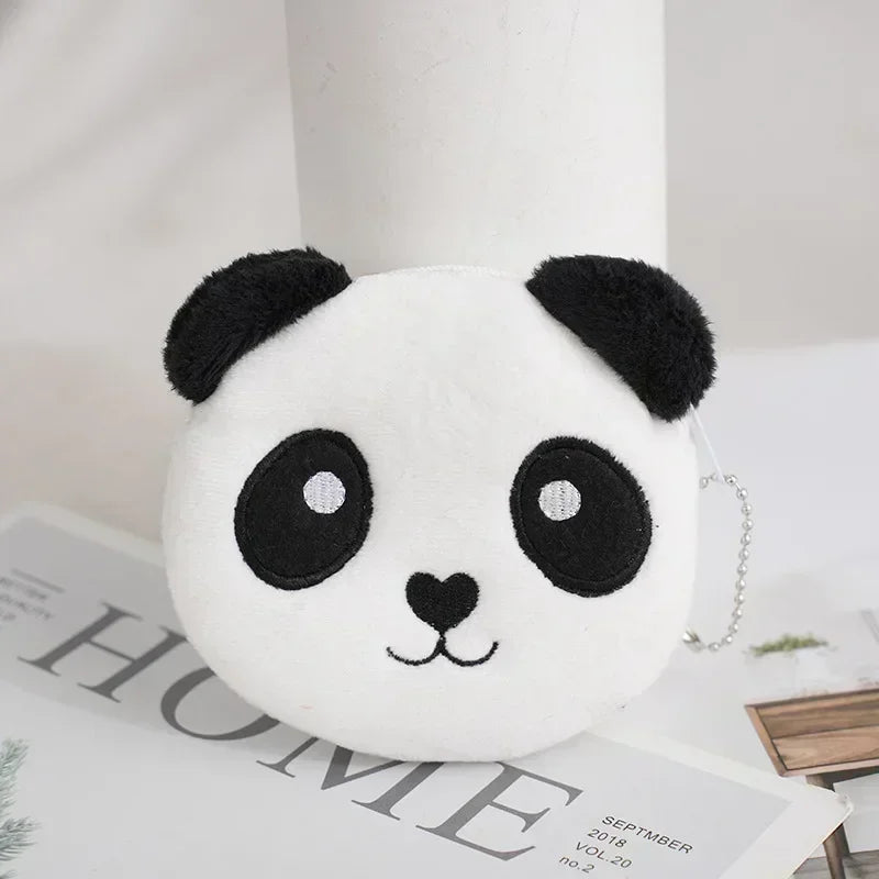 Animal Shape Plush Coin purse Headphone Bag Zipper Money Duck Women Coin Wallet Bag Kawai Card Key Money Coin Purse Bags Gift