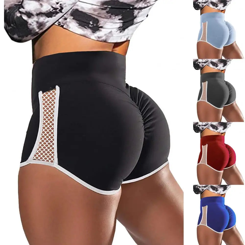 Stylish Quick Drying Hip Lift Shorts Women Sports Shorts High Waist Abdomen Tightening Shorts for Jogging