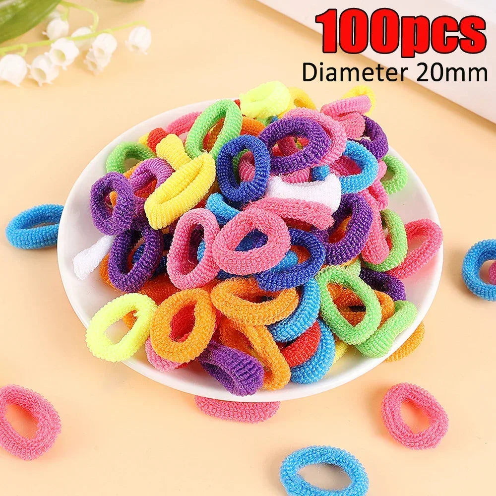 50pcs High Elastic Black Cloth Hair Bands for Women Girls Hairband Rubber Band Hair Ties Ponytail Holder Scrunchies Accessories